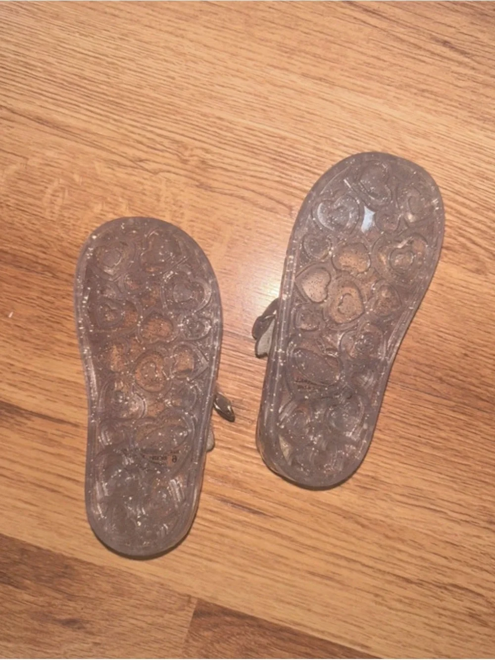 Girls' Sparkle Jelly Mary Jane Shoes - Gray - Size 6 toddler